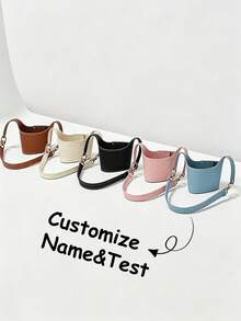 Customizable Text Leather Cup Sleeve, Made Of High-Quality Faux Leather Material, Features Adjustable Elastic Design, Fits Various Sizes Of Milk Tea Cups, Coffee Cups And Insulated Cups - Multicolor - View 9