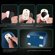 4pcs Self-Adhesive Mini Swivel Ball Casters, Stainless Steel 360° Rotating Adhesive Wheels For Storage Boxes, Furniture, Trash Cans - A - View 5