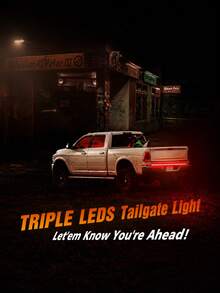 XF.Meraki 60 Inch 3-In-1 Tailgate Light Strip, Compatible With Pickup Trucks, Trailers, SUVs, RVs, Full Function Red Brake Light, White Reverse Light, Amber Turn Signal And Hazard Warning Light, No Drilling Installation (60 Inch) - LED Tailgate Light Strip - View 3
