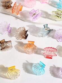 15/20/30PCS Mini Shell-Shaped Hair Claw Clips Colorful Small Hair Clips For Braiding, Loose Hair, Bangs (One-Size Refers To 20PCS) Summer Hair Accessories - Multicolor - View 4