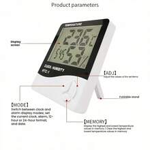 1pc Digital Hygrometer - Indoor And Outdoor Temperature Monitoring/Precise Testing/Home Office Temperature And Humidity Meter - LCD Display (Battery Not Included) - A - View 4