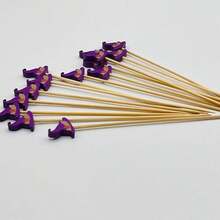 Halloween Toothpicks, Cake Decorations, Suitable For Appetizers, Cocktail Garnishes, Pumpkin, Spider Hat, Ghost Letter Shapes, Bamboo Appetizer Toothpicks, Also For Cake And Food Decoration - Multicolor - View 2