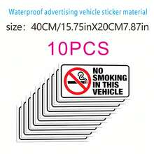 10/20pcs/Pack, 3-Inch No Smoking Sign PVC Stickers, 3x3 Inches, Suitable For Home, Business, Office And Restaurant, Indoor And Outdoor Use, Create A Smoke-Free Environment School Supplies - Creative Stickers - View 17