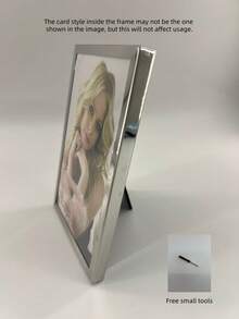 4*6, 6*8, 8*10 Inch Metal Photo Frame, Durable And Sturdy, Can Be Displayed On Tabletop Or Hung On Wall, Elegant And Long-Lasting Home Decor, Holiday Gift, Gold Or Silver Available - Multicolor - View 7