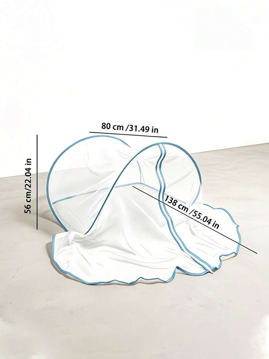 1pc Portable Folding Bedside Mosquito Net, Suitable For Travel And Home Use-No Installation Required, With Frame Bedside Canopy, Hand Washable Double/Multi-Layer Mesh, Outdoor Universal