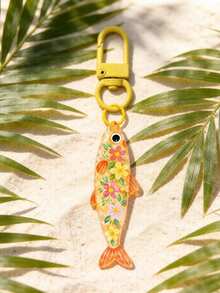 Cute Little Fish Acrylic Keychain, 2D Acrylic Fish Bag Charm, Colorful Beach Theme Keychain, Bohemian Key Accessory, Versatile Bag Pendant, Full Of Summer Beach Vibe, Suitable For Backpack, Wallet, Phone, Earphone, Car Hanging, Cute Daily Accessory And Gift, Unique Birthday Gift, Vacation Gift, Party Gift, Teacher Gift, Summer Gift - Multicolor - View 8