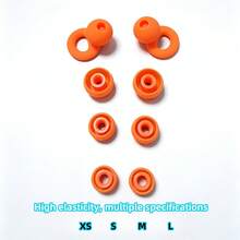 1 Pair + 6 Ear Caps Set, Skin-Friendly Soft Silicone Sleep Earplugs, Noise-Canceling Waterproof Swimming Earplugs With Multiple Sizes Ear Caps And Storage Box - View 2