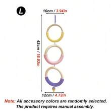 1PC Random Color Assemble Parrot Climbing & Boredom Relief Toy, Rope Chew Perch, Hanging Ring Swing, Birdcage Accessory Stand,Rope Bite-Resistant & Scratch-Resistant, Satisfies Climbing & Chewing Instinct, Enriches Entertainment Experience - View 10