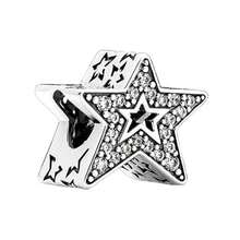 1Pc Silver Pendant Beads, A Classic Minimalist Style Travel Pendant Bead, Suitable For Making Handcrafted Bracelets, Necklaces And Jewelry Accessories - Silver - View 7