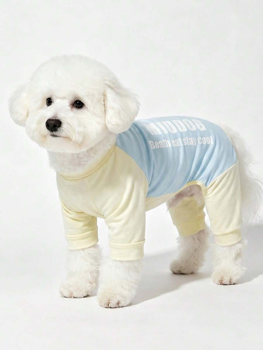 DomKim Chaleco refrigerante para perros de cuatro patas, protección UV de Body completo, repelente de insectos, malla transpirable de secado rápido, camisa de verano para perros, ropa ligera para mascotas para paseos al aire libre, protección solar diaria, apto para perros pequeños, medianos y grandes
