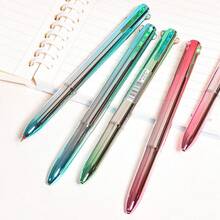 4-Color Ballpoint Pen (Black, Blue, Red, Green), Equipped With High-Quality Pen Tips, Smooth Writing, Perfect For Writing, Marking And Note-Taking, Ideal For Office And Study Use - Laser Version - View 5