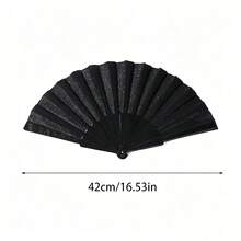 Glossy Folding Hand Fan, Transparent Fan Bones, Sequin Fan Surface, Easy To Open And Close, Summer Beach Fan, Beach Accessory, Suitable For Festivals, Weddings And Travel, Fashionable Wedding Gift Or Party Favor, Bridal Wedding Gift, Bridesmaid Accessory - Multicolor - View 5