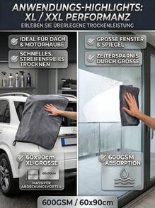 YITUMU Ultra-Fine Quick-Dry Microfiber Cleaning Cloth, High Absorbency Fast Drying Bath Towel, Available In 40X60 And 40X40 Cm, 600 Gsm, Suitable For Bathroom, Car And Home Cleaning - Grey Super Soft Microfiber Towel - Extra Large Car Drying Cloth - 600GSM - View 4