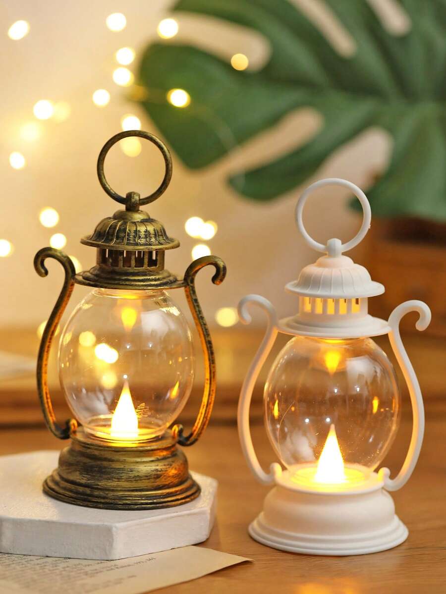1pc Battery Powered Round LED Flameless Candle Lights Electronic Flameless Candles Holiday Candles With Water Drop Lamp Core, Dual-Use Decorative Candles Night Light For Dinner Decor Proposal Wedding Party Bedroom Home Tabletop Hanging Decor - Huang Guang - View 1