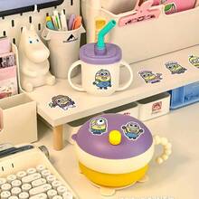 100pcs Stiker Kartun Minions Lucu Tahan Air Stiker Emoji Dekorasi Akun Ponsel Desktop (Gaya Acak) - MultiWarna - View 4