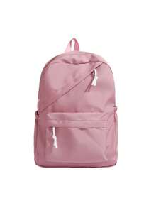 1pc Back To School Large Capacity Casual Versatile Solid Color Backpack, Minimalist Solid Color Multi-Functional Student Backpack, Suitable For Daily Use, Outings, Travel, Exclusive Use. Birthday Gift. - Multicolor - View 14