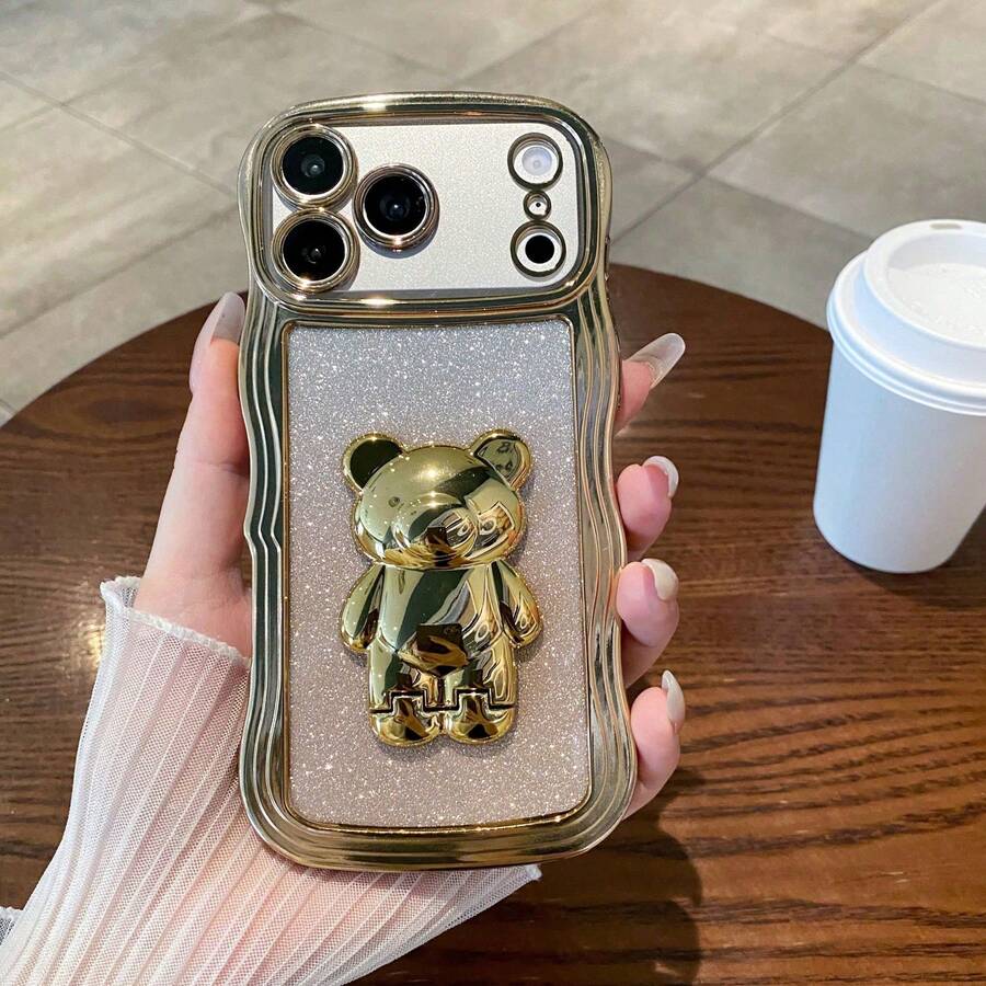 (可立式) 波浪紋手機殼 適用於 Apple 17 Pro Max 電鍍手機殼 防震高級保護殼 防塵孔 加厚角 奢華手機殼 適用於 Galaxy S24 Ultra/S24 Plus/S24/S23 Ultra/S23 Plus/S23/S22 Ultra/S22 Plus/S22/S21 Ultra/S21 Plus/S21 FE/S23 FE/S20 Ultra/S20 Plus/S20 FE 適用於 OPPO A5X/C123456789/987654321 適用於 OPPO A123456789987654321 - 金色 - 查看 1
