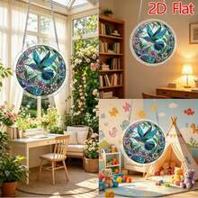 2D flaches Acryl-Puzzle Sonnenfänger 83 Teile, Elstern-Thema Sonnenfänger Puzzle, Heim- und Gartendekoration, geeignet als Geschenk zu Weihnachten, Thanksgiving, Valentinstag, Jahrestag, Geburtstag, Vatertag - C - Übersicht 5