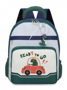 1pc Lightweight Burden-Reducing Children's Backpack, 2026 New Cute Cartoon Unisex Kindergarten School Bag - A - View 13