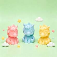 New Sitting Unicorn Aromatherapy Candle Silicone Mold, 3D Cute Auspicious Unicorn Plaster Ornament Silicone Mold - White - View 5