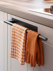 Stainless Steel Kitchen Storage Rack/Bathroom Towel Rack, Drill-Free Wall-Mounted Design, Waterproof And Rust-Proof, Strong Load-Bearing Capacity, Ideal Kitchen Accessory And Practical Bathroom Home Storage Solution - View 10
