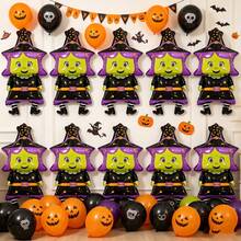 10pcs Mini Halloween Witch Balloons Cartoon Witch Balloons Halloween Day Of The Dead Decoration Decor Children Toy Balloons - Multicolor - View 4