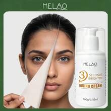 MELAO Cremă tonifiere facială pentru iluminare în 3 secunde 100g/3.53oz, cremă instant de iluminare și tonifiere a feței, primer hidratant ușor cu strălucire naturală pentru față - 100g - Vizualizare 5
