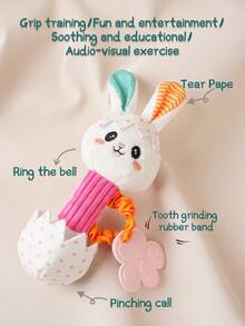 Teething Grip Bar Plush Doll Baby Doll Newborn Infant Educational Soothing Bed Bell Baby Rattle - Elephant - View 10