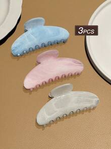 3 pezzi Fermagli per capelli da donna con sfumatura macaron, fermagli per capelli in resina lucida, fermagli per capelli grandi antiscivolo per capelli folti, fermagli per capelli con tenuta forte, accessori per la spiaggia / uso quotidiano / pendolarismo / accessori per capelli per feste, spiaggia, fermagli per capelli da donna, piccoli fermagli per capelli, accessori per capelli da donna, raccomandazione regalo - Multicolore - Visualizzare 3