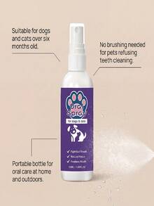 Pet Oral Care Spray, Best-Selling, Gentle Care For Pet Oral Freshness And Comfort, Fresh Breath, Daily Care, Oral Spray, 0 Distance For Cat And Dog Lovers, Natural Ingredients For Teeth Cleaning And Odor Prevention, Gentle Formula, No Rinsing Required, For Licking, Convenient And Quick, Say Goodbye To Brushing Difficulties - Violet Purple - View 7