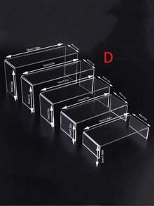 3/5pcs Transparent Acrylic Display Stands, Cake/Dessert/Candy/Figurine Display Racks, Multi-Tier Rectangular Display Stands For Collections, Sweets, Figurines, Office/Dorm Supplies, Home Decor, Kitchen Items, Christmas Gifts - Clear - View 16
