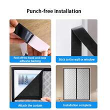 Graphene, Zipper Style, Double-Sided Square Aluminum Film, Thermal Insulation, Full Blackout, Noise Reduction, Heat Insulation, Windproof, Winter Anti-Freeze, Summer Sunshade, Privacy Curtain, No Drilling Required, Suitable For Various Windows, Multiple Sizes Available. - Thermal Curtains - View 6