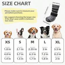 - Calcetines antideslizantes para perros para evitar que laman los pisos de madera, zapatos para pavimento caliente en verano, botines de traccin para perros de tallas pequeas, medianas y gra - inicial - Ver 2