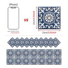 24PCS Peel And Stick PVC Tile Stickers, Different Style Patterns, Waterproof, Oil-Resistant, Stain-Resistant, Removable, No Residue, Suitable For Living Room, Kitchen, Bathroom, Toilet, Home Wall Decoration Renovation, DIY, Matte Texture, Size 10/15/20CM - FHZ-03 - View 13