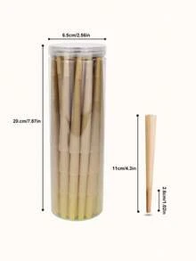 200/100/50/30片 4.3英吋/110mm 大尺寸預捲棕色濾嘴捲紙 | 慢燃捲紙，適合母親節、聖誕節假期禮物 - 彩色 - 查看 11
