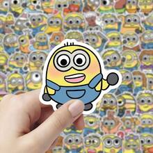 100pcs Stiker Kartun Minions Lucu Tahan Air Stiker Emoji Dekorasi Akun Ponsel Desktop (Gaya Acak) - MultiWarna - View 9
