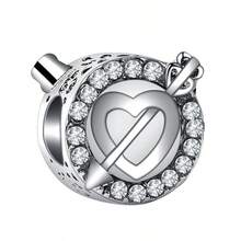 1Pc Silver Pendant Beads, A Classic Minimalist Style Travel Pendant Bead, Suitable For Making Handcrafted Bracelets, Necklaces And Jewelry Accessories - Silver - View 8