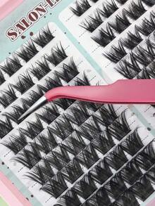 150pcs D-Curl Fluffy Eyelash Clusters,Cartoon Eyelash Clusters, Thick Lashes, Easy To Apply Suitable For Beginners, Create Dramatic Makeup Look, Individual False Eyelash Clusters, Eyelash Clusters - D - View 5