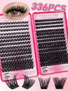336/392 Clusters 10-18mm Fluffy Cluster False Eyelashes Set, Dense Voluminous Eyelash Extensions, Soft 3D Single Cluster False Eyelashes, Anime Cartoon Japanese Korean Style, Natural Ultra Lightweight, Includes DIY Eyelash Glue And Closure - Multicolor - View 10
