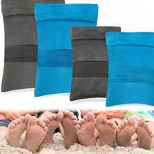 2/1pc Beach Sand Remover, Sand Storage Bag, Powder Bag Style Beach Sand Brush, Essential For Vacation And Camping (Talc-Free), Beach Supplies, Pool Float - Multicolor - View 5