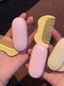 3/1 pieza Peine portátil plegable mini de bolsillo, dientes de doble uso seco & húmedo antiestáticos, puntas redondeadas suaves para masaje del cuero cabelludo sin tirar del cabello, opciones de colores macaron, con estuche de almacenamiento para evitar suciedad y polvo, peine pequeño esencial para viajes, viajes de negocios, bolsa de maquillaje, dormitorio de estudiantes, desplazamientos, peinado, arreglo de flequillo, uso doméstico, salidas al aire libre, accesorio para el cabello compacto y ahorrador de espacio - Plegable - Ver 9