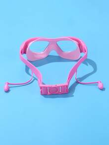 1pc Large Size Swimming Goggles, Anti-Fog Waterproof Silicone Swimming Goggles With Earplugs, Suitable For Swimming Training And Leisure, Holiday Gift, Beach Essential, Beach Accessory, Pool Float - Multicolor - View 2