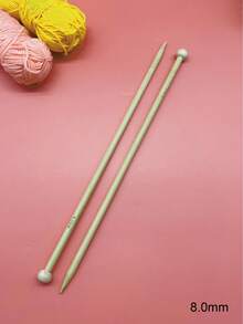 35cm 超長直編織針 2 件組，2.0–10.0mm 全尺寸範圍，淺色天然竹製一體成型，輕量且觸感溫潤光滑，適用於圍巾與帽子全幅編織，居家休閒 DIY 專用 - 竹白單尖毛衣針 - 查看 15