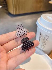 2pcs/Set Cute Polka Dot Hair Clips, Transparent Hair Clips, Lightweight Hair Accessories, Suitable For Women And Girls - Multicolor - View 5
