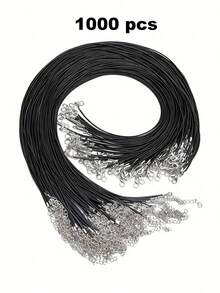 10/20/30/50/100/200/500/1000件 PU皮革時尚項鍊繩，附龍蝦扣，黑色與多色，1.5mm厚，耐用防水，中性DIY珠寶製作配件，適合日常與節日穿戴 - 彩色 - 查看 24
