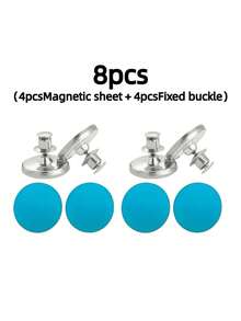 12/4pcs Magnetic Curtain Clips - Light-Blocking & Wind-Proof, Suitable For Fixing Curtains Or Shower Curtains To The Wall, Magnetic Shower Curtain Clips Prevent Water Leakage, Bathroom Curtain Clips, Light-Blocking Clips, Anti-Flutter Clips, Gap-Sealing Magnetic Clips, No Tools Required, No Drilling, Reusable - Multicolor - View 9