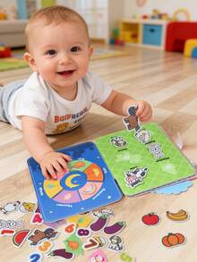 1pc Baby Early Education Magic Sticker Book, Develop Baby's Logical Thinking, Tear-Off Book, Multiple Patterns, Back To School, Halloween, Christmas, Thanksgiving, First Birthday Gift - Farm Tear-off Book - View 4