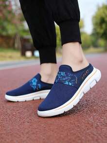Summer Unisex Breathable Mesh Knit Slip-On Casual Sandals, Black, Lightweight, Non-Slip, Comfortable, Fashionable Leisure Sports Shoes - Blue - View 7