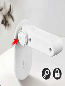 Multifunctional Safety Door Lock, Student Safety Door Handle Lock, Protect Students And Pets Without Drilling, Door Handle Lock Gadget, Anti-Pinch Protection Clip Door Handle, Anti-Theft, Prevent Door Opening, Suitable For Home, Bathroom, Office Decor, Valentine's Day Gift - Multicolor - View 3