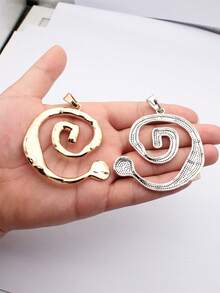 1pc 80x70mm Large Swirl Shaped Pendant Pendant For DIY Jewelry Making Necklace Keychain Phone Chain Bracelet Making Accessories Handmade Craft - Swirl-shaped Pendant - View 8